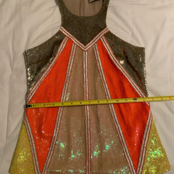 All Saints Sequin Jada Geometric Sequins Top - Picture 9 of 10